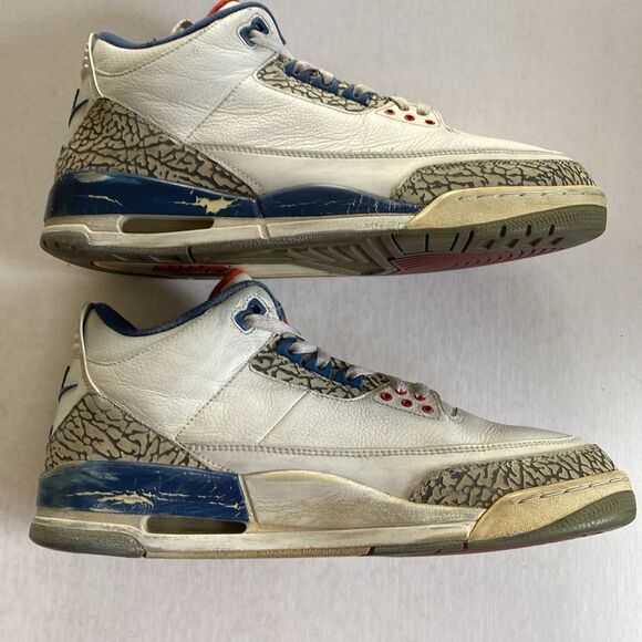 JORDAN 3 Retro OG Mid True Blue Men’s Shoes 2016 # 854263-106 Size 12 - Picture 6 of 10